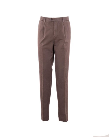 Shop BRUNELLO CUCINELLI  Pantalone: Brunello Cucinelli pantaloni in cotone.
Chiusura a zip con doppio bottone e controbottone.
Passanti per cintura.
Tasche frontali americane con taschino e tasche posteriori a filetto con bottone.
Pences frontali.
Composizione: 100% COTONE.
Made in Italy.. M252UE1450-C6026